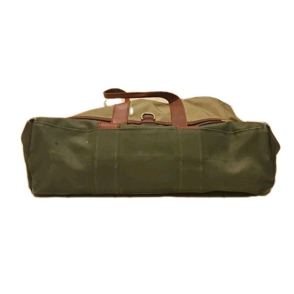 Sword & Plough Green Canvas And Leather Signature Tote Bag, Made In USA - Picture 11 of 11